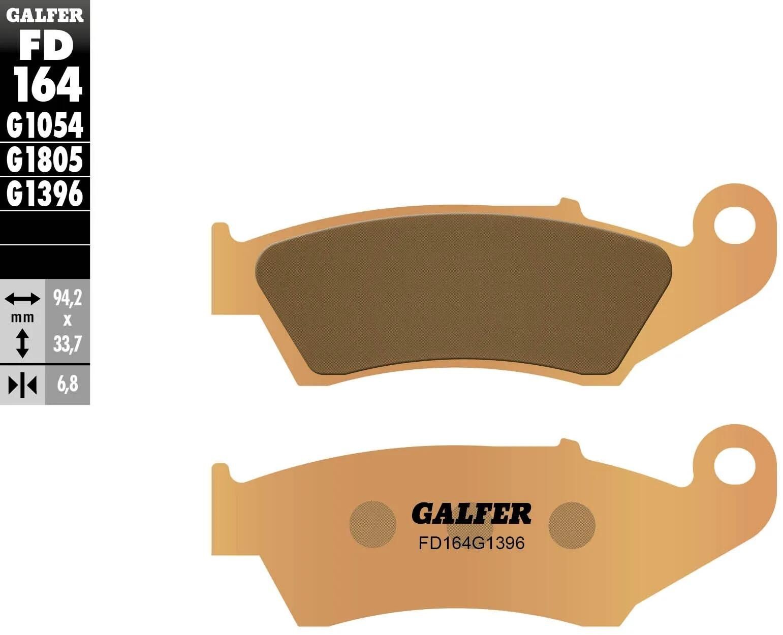 galfer brake pads fd164 brake pad fd164 g1396 sintered metal