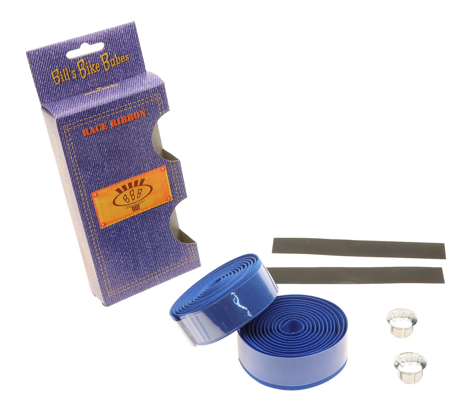 BBB Race Ribbon Bar Tape Adhesive Synth Cork-Like BLUE Handlebar Wrap NEW NOS