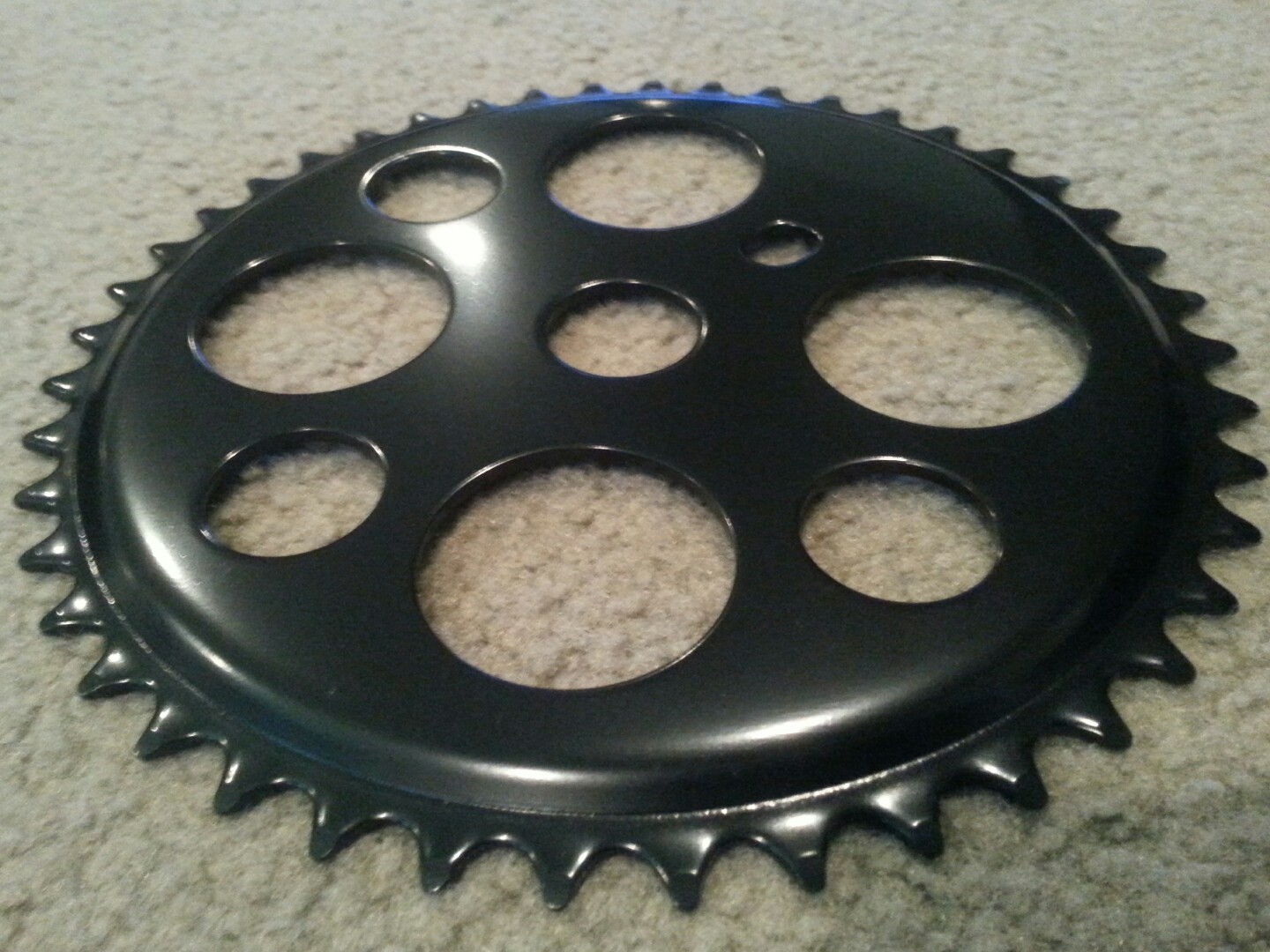BLACK LUCKY 7 BICYCLE SPROCKET 1/2×1/8 44 TOOTH ,VINTAGE STYLE ,BEACH CRUISERS