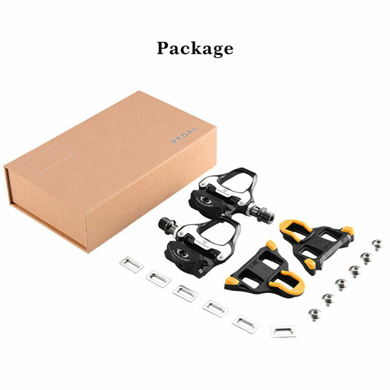 ROCKBROS Road Bike Self-lock Pedals 2pcs/set With SPD-SL/LOOK KEO Cleat 2 Sealed