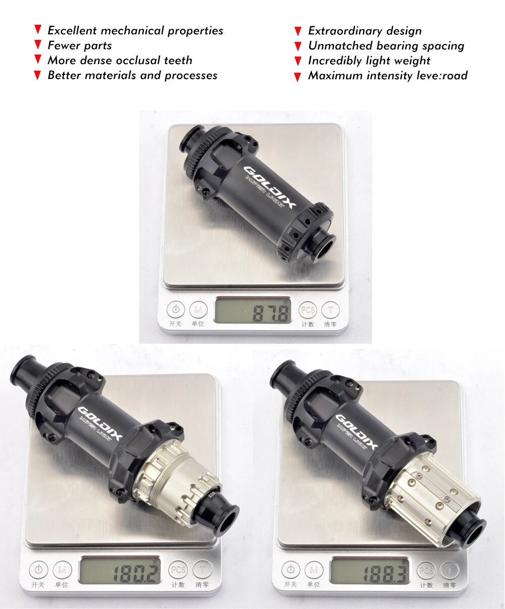 Road Bike Hub Center Lock Disc Straight Pull 24H Ratchet 72T Hub for 11 12 Speed