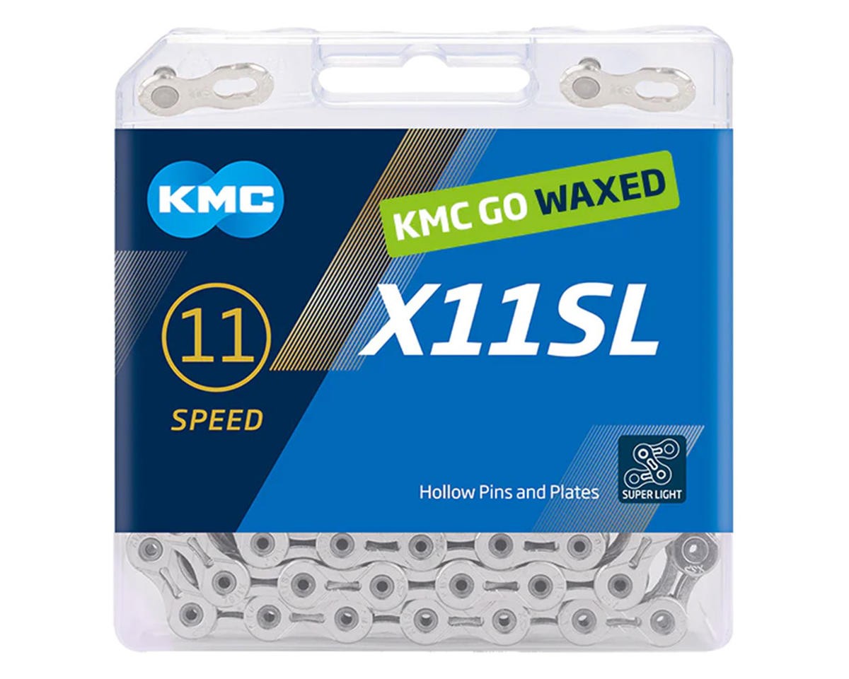 KMC X11SL Waxed Chain (Silver) (11 Speed) (118 Links) [CN11276]