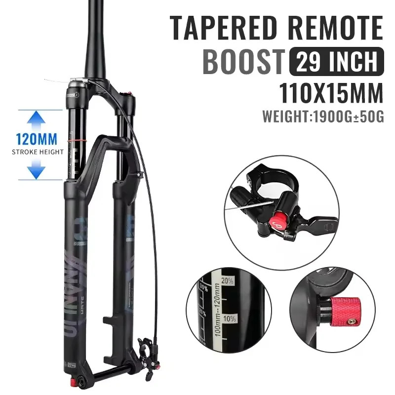 26/27.5/29er MTB BicycleRebound Adjust Lockout Boost Air Fork 120/140mm Travel