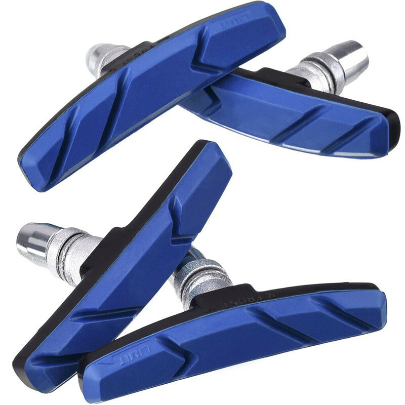 2x Bicycle Brake Pads Bicycle Braking V-Brake Holder Shoes Rubber Blocks Durable