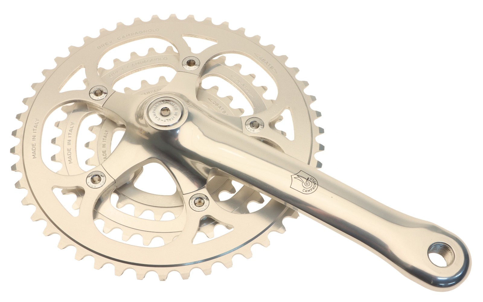 Campagnolo Euclid Crankset 48/36/26T M040 180mm MTB ATB NOS NEW