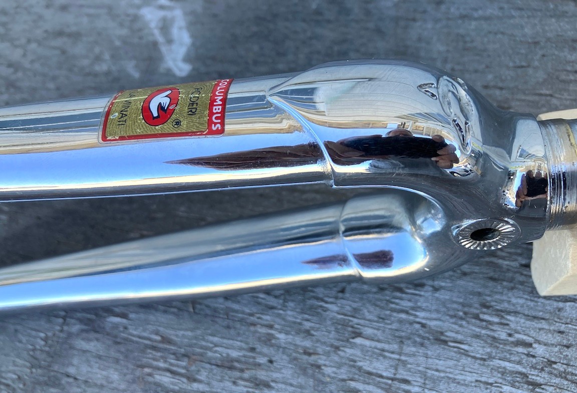 Columbus Casati Chrome 1″ AERO Fork, 192mm Steerer, 45mm Thread, XLNT Vintage