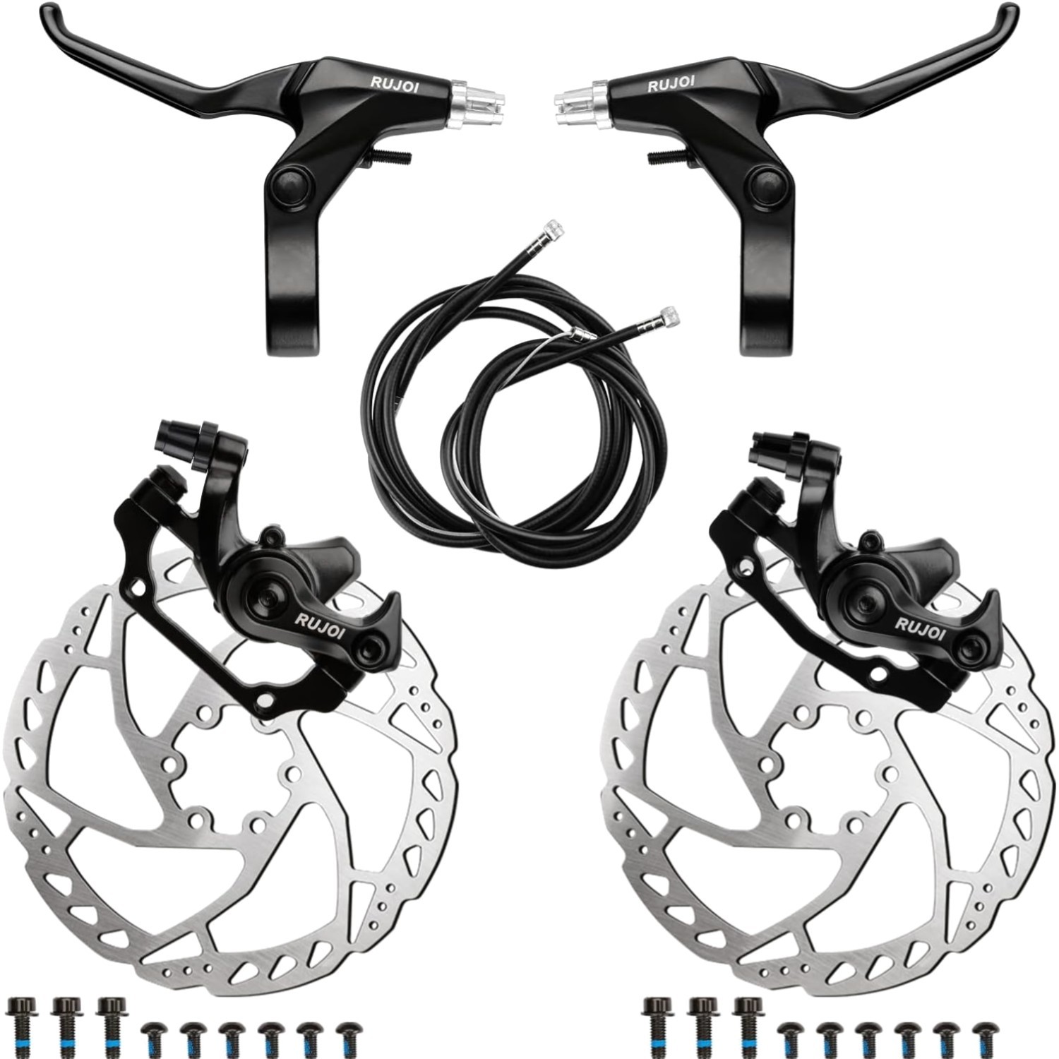 Bike Disc Brake Kit Aluminum Front Rear Caliper 160mm Rotor Mountain Road