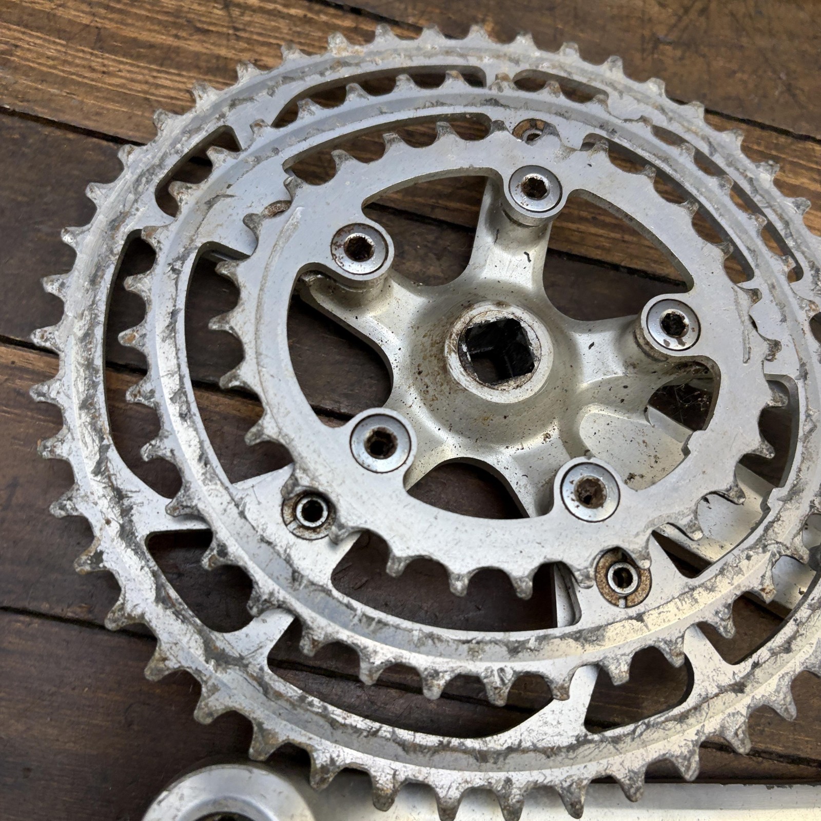 Vintage Shimano Deore XT FC-M730 Crankset 175mm 110 BCD Triple Biopace MTB Japan