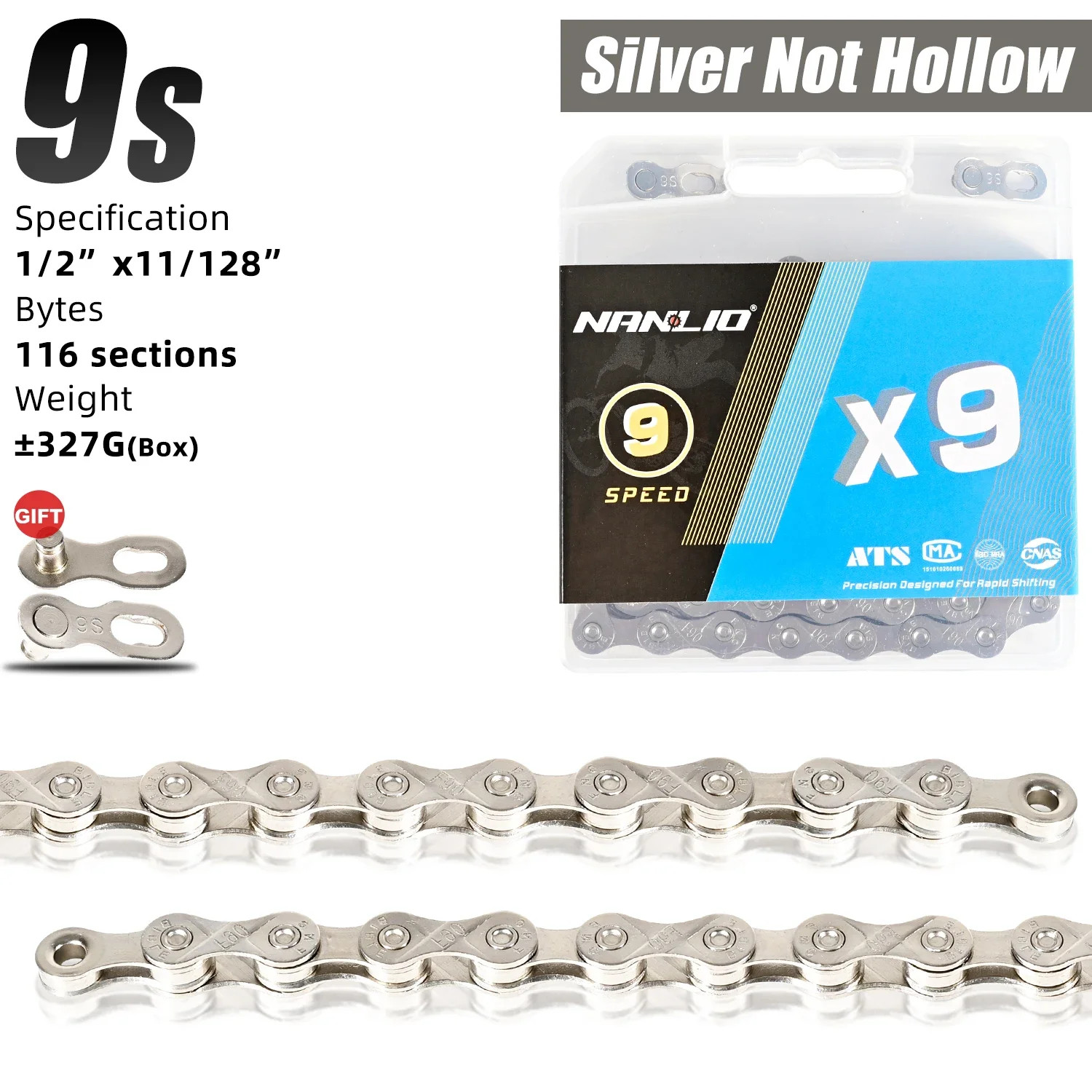 X8-X12 Bike Chain MTB Road Bicycle 116/126L Variable Speed Cycling Chain