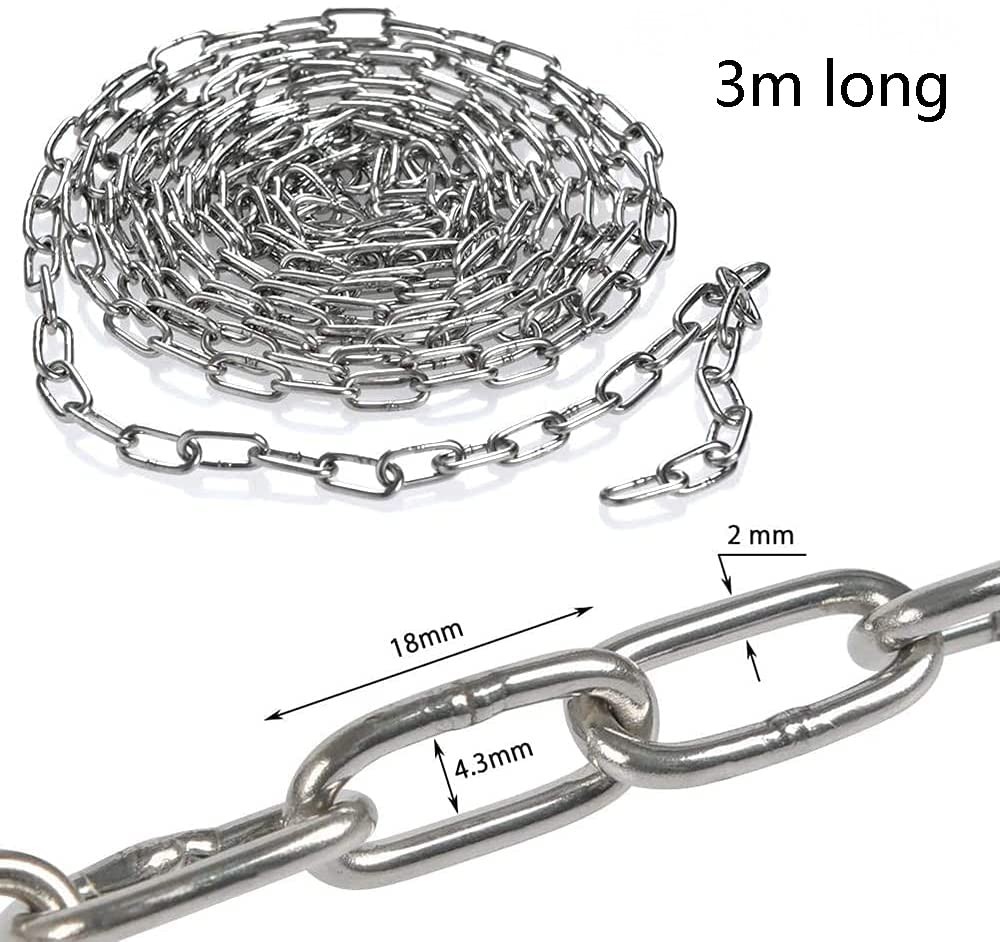 SUS304 Stainless Steel Chain Metal Chain Link Chain Small Light Duty Chain