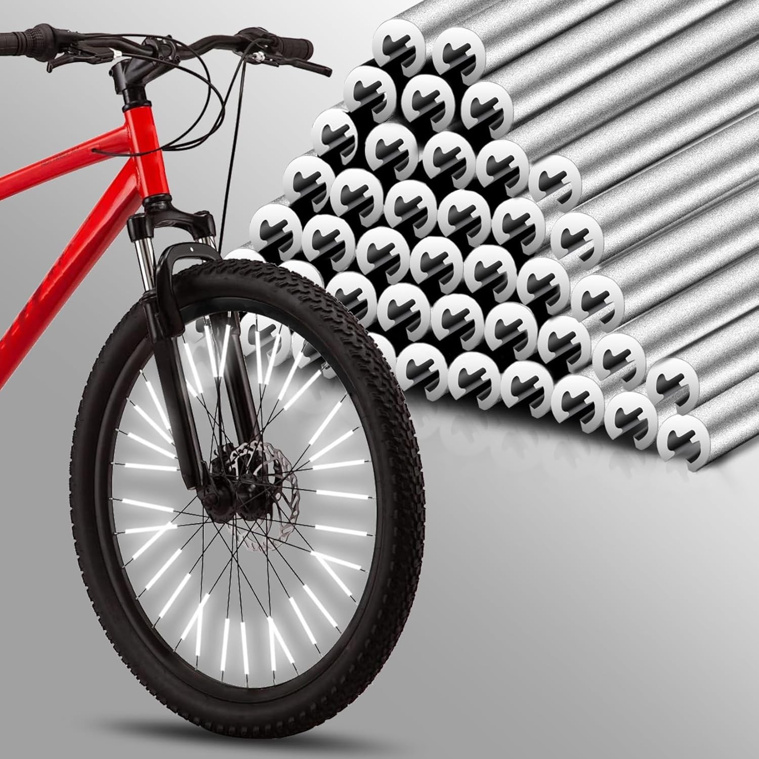 36 PCS Spokes Reflectors – Spoke Skin Spoke Covers Trim Wrap Cover Decoration…