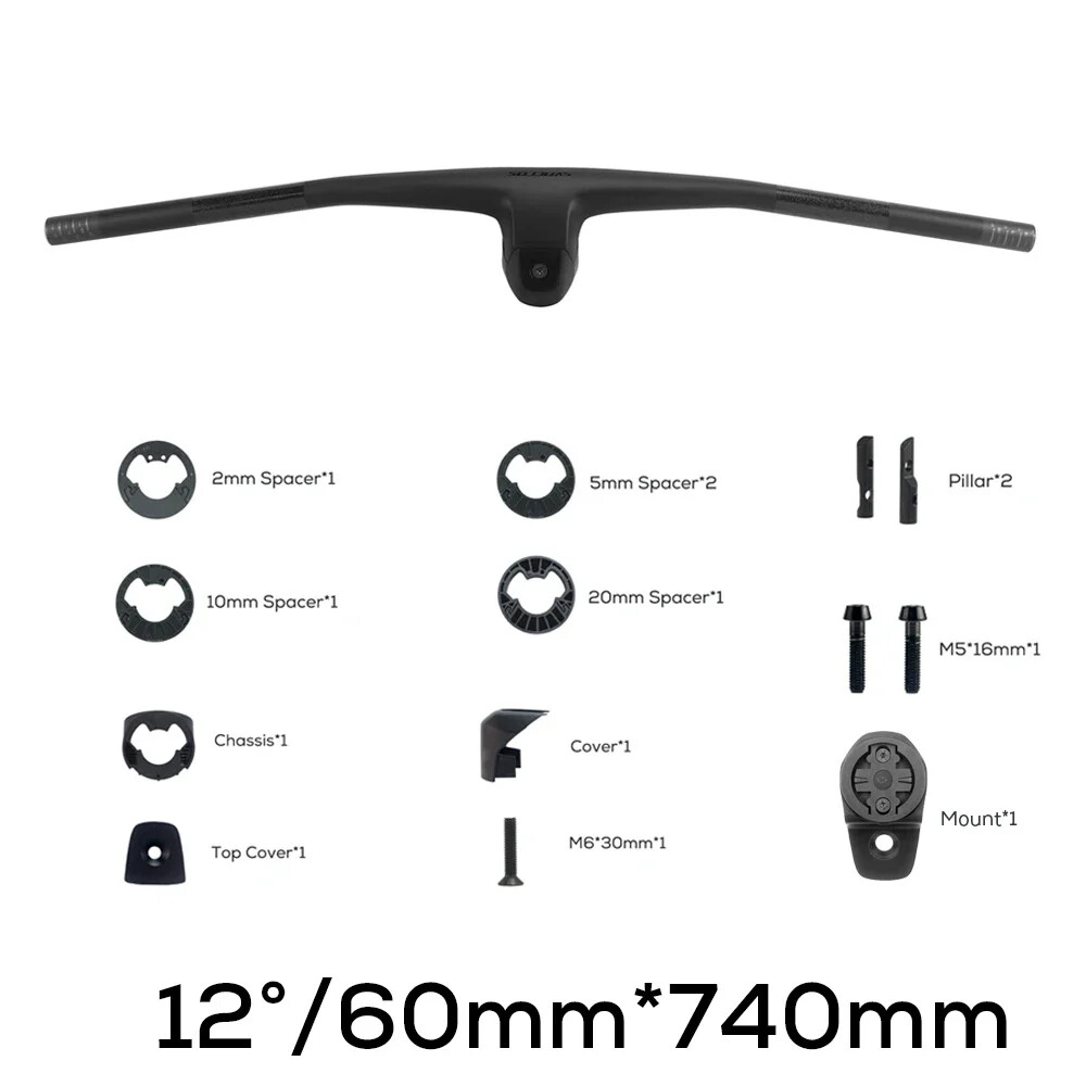 FRASER IC SL XC -9/14degrees Full Carbon Fiber Integrated Cockpit MTB Handlebar
