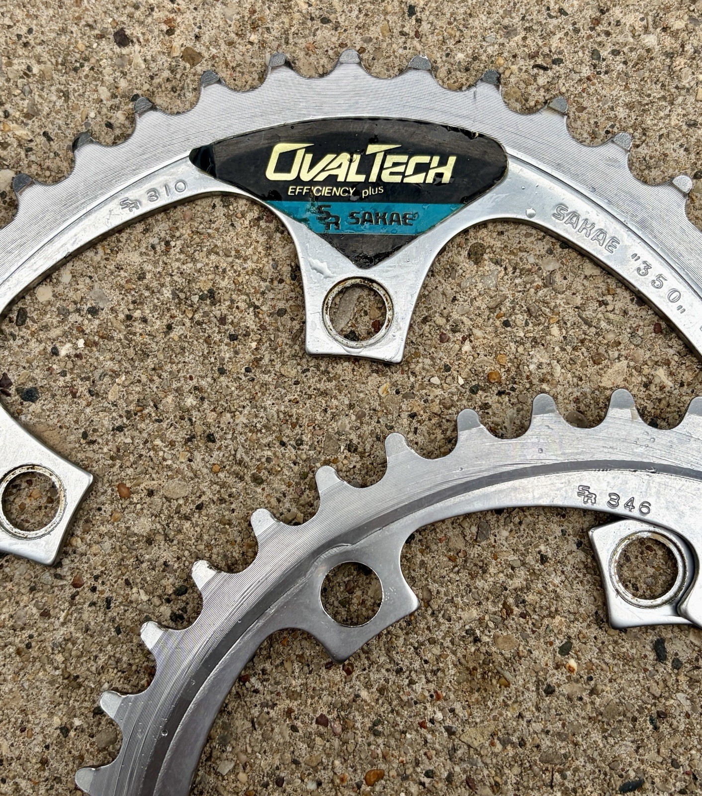 Sakae Ovaltech Chainrings 110 74 Crankset Crank Vintage Biopace Oval SR 28 38 48