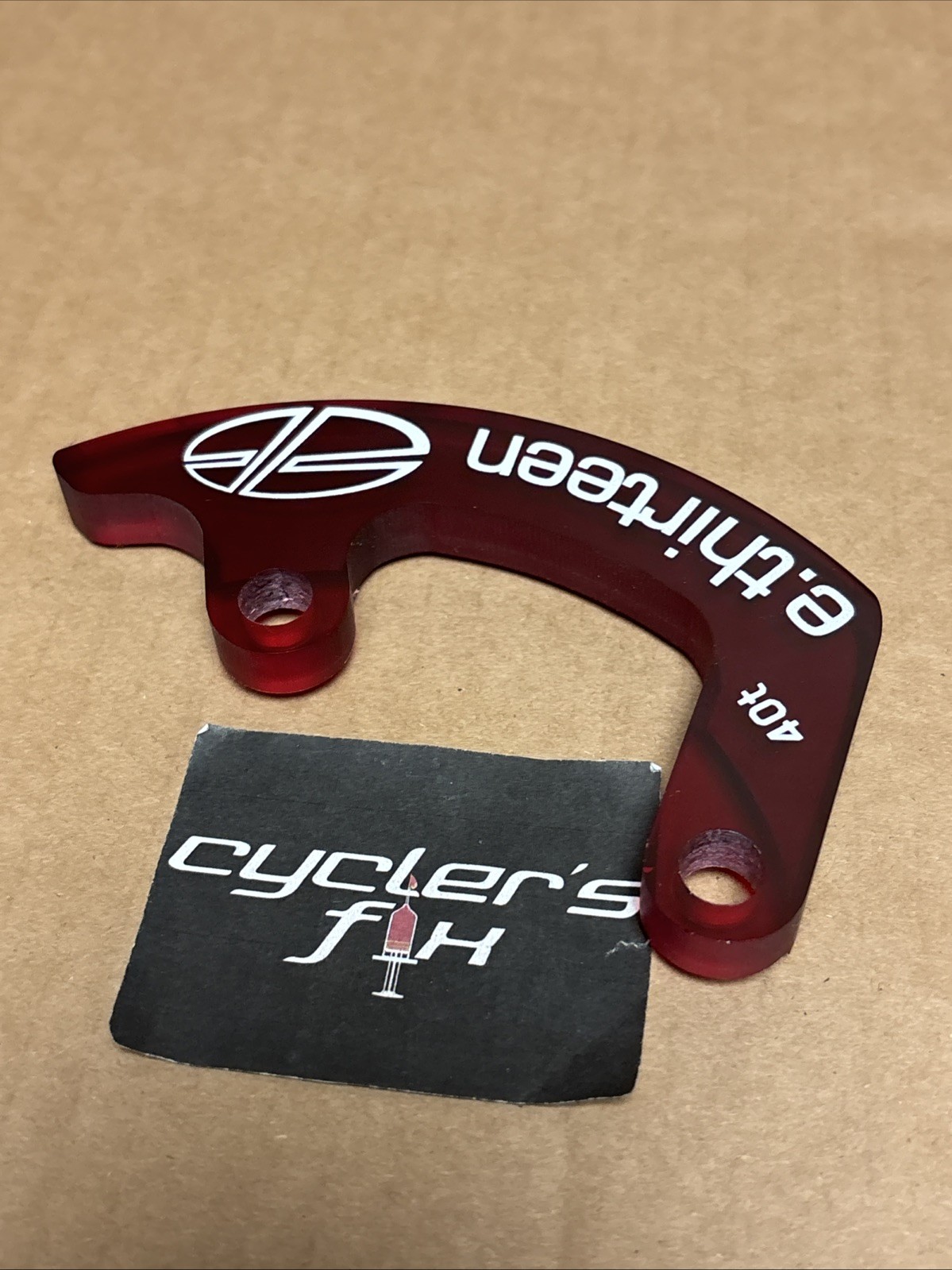 NOS 40T Ethirteen Taco Clear Red Bash Guard For Mtb DH Bike Bicycle Fit: Marin