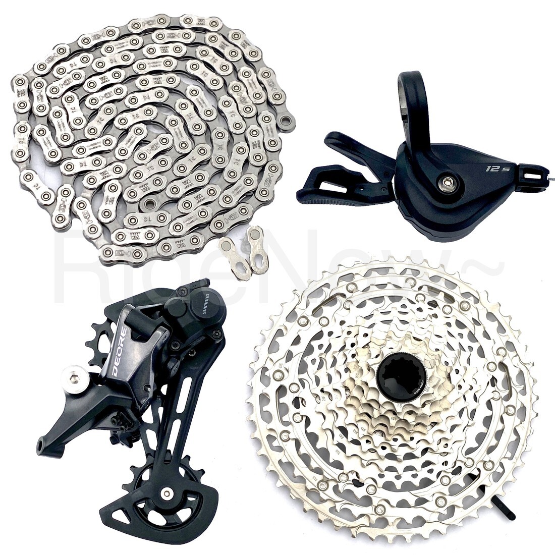 Shimano Deore M6100 12S Group,Rear Derailleur,Shifter,Cassette 10-51T,Chian 4pc