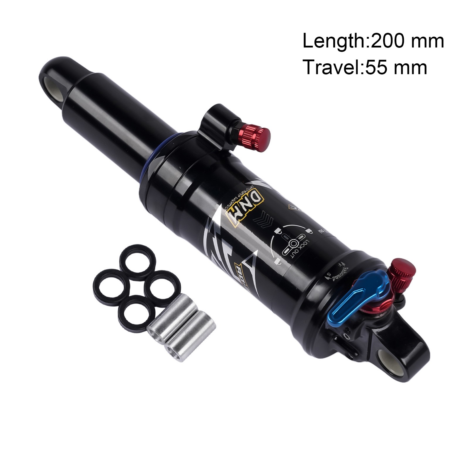 Mountain Bike Bicycle Air Suspension Rear Shock 165/190/200mm w/ Lockout for MTB