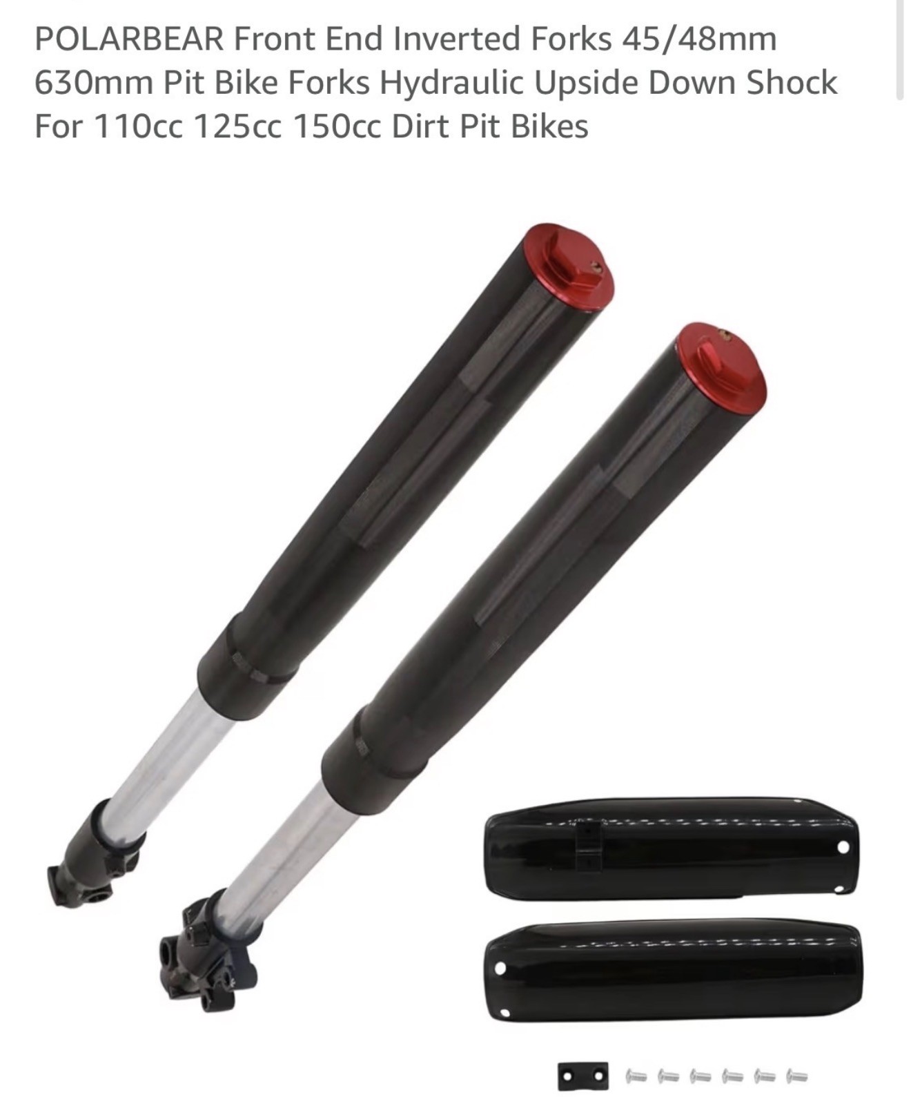 Front End Inverted Forks 45/48mm 630mm Pit Bike Forks Hydraulic Front Forks