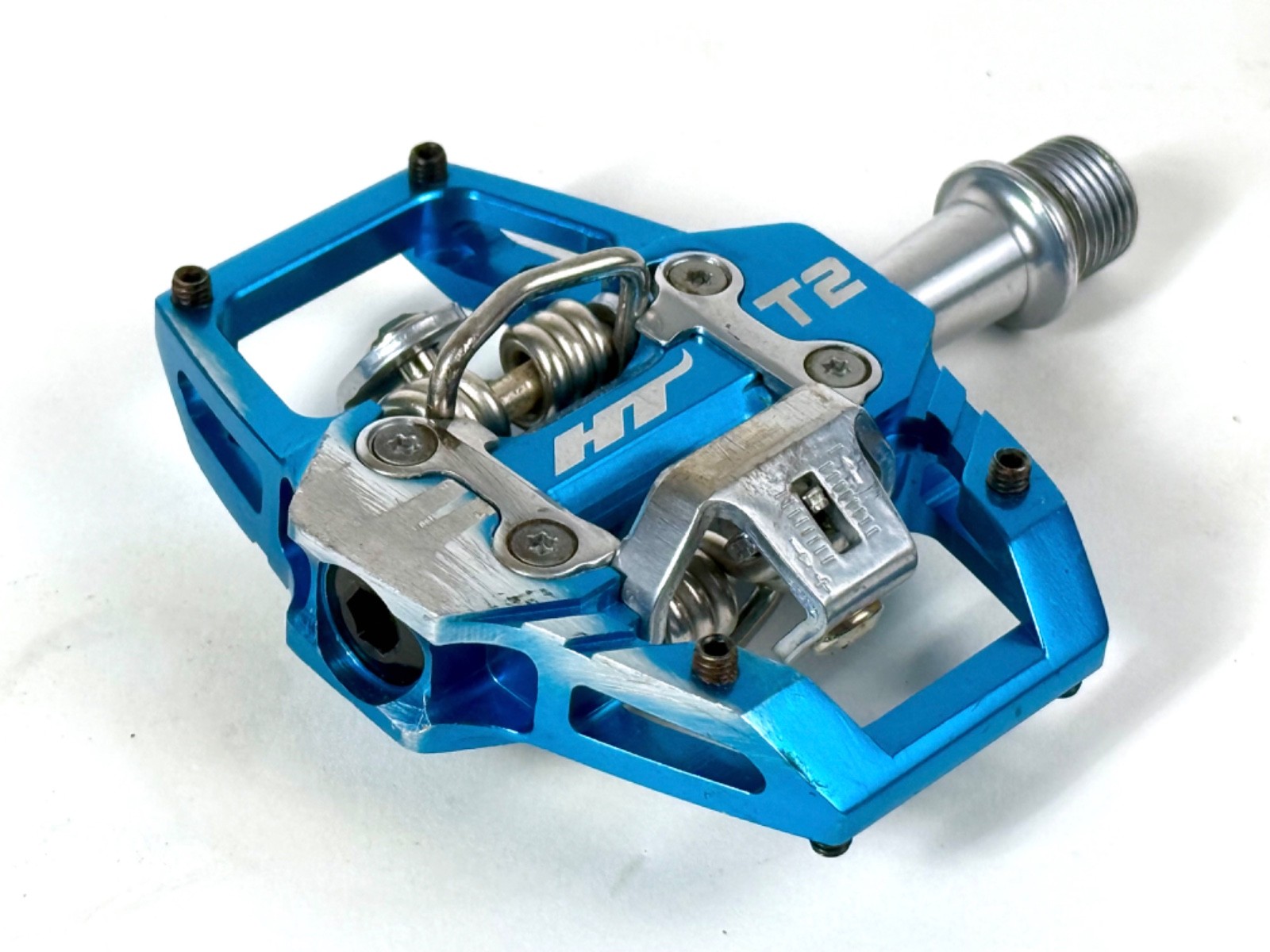 HT Components T2 Enduro Race Mountain Bike CrMo Clipless Pedals + new cleats MTB