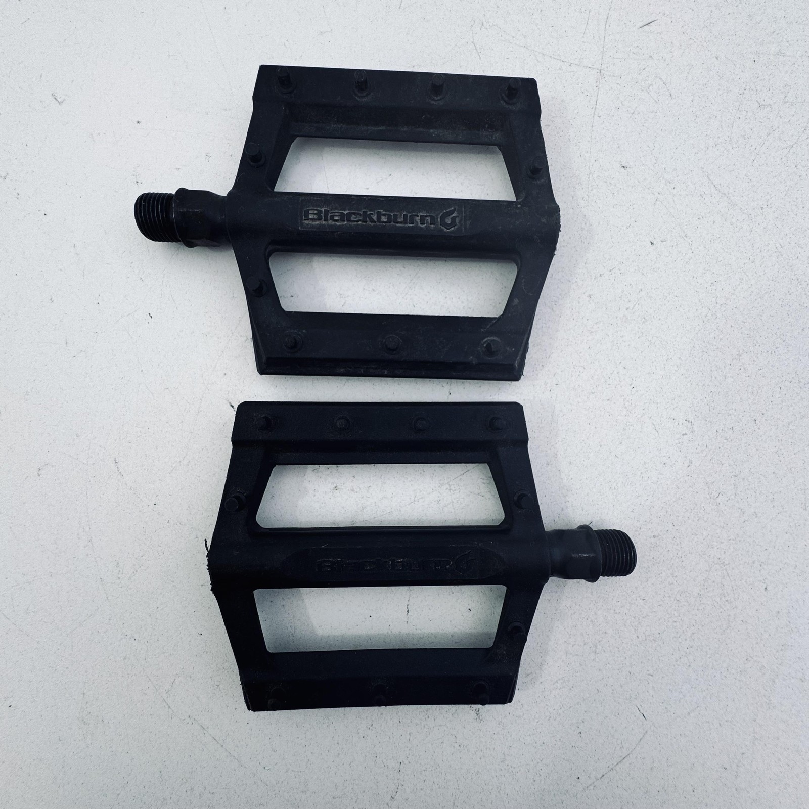 Blackburn Platform Bike Pedals Pair Black 9/16 In Flat MTB BMX Urban A94