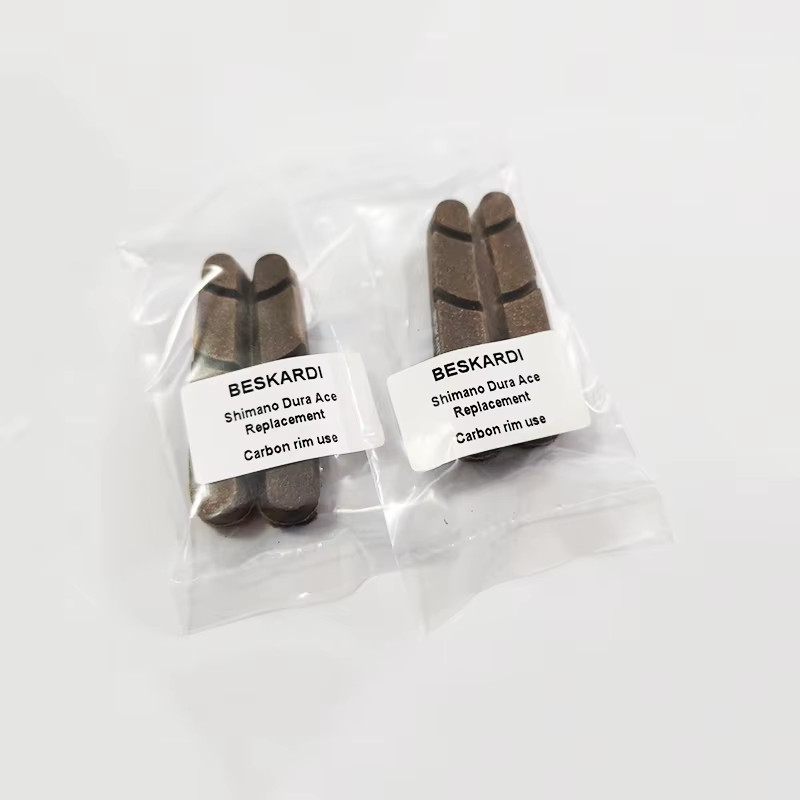2Pairs 4Pcs Road Bike Brake Pad Bicycle Carbon Wheel Cork Wood Block Shoes Brake