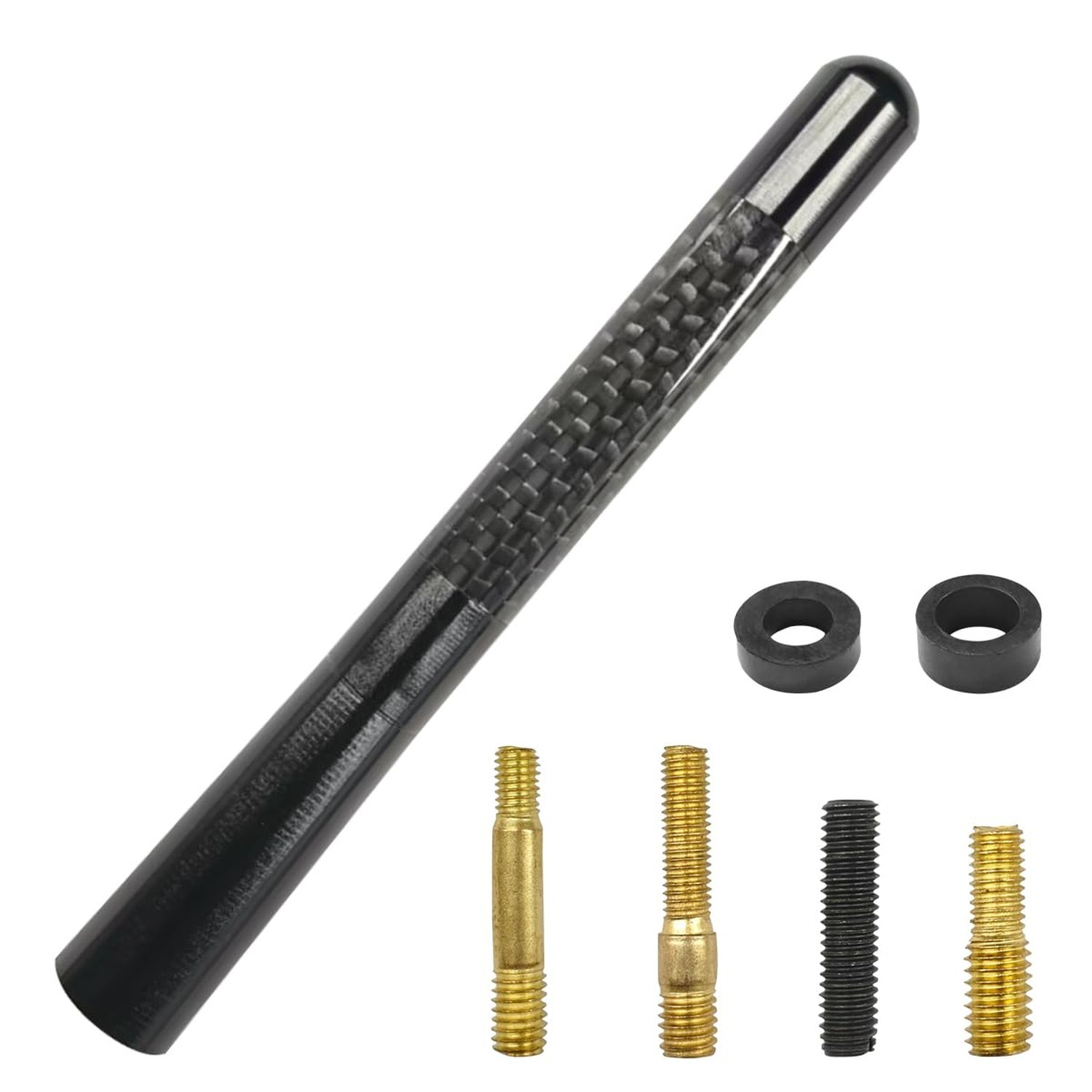 Carbon Fiber Car Short Antenna, 4.72″ Auto Signal Receiver, Black | Aluminum …