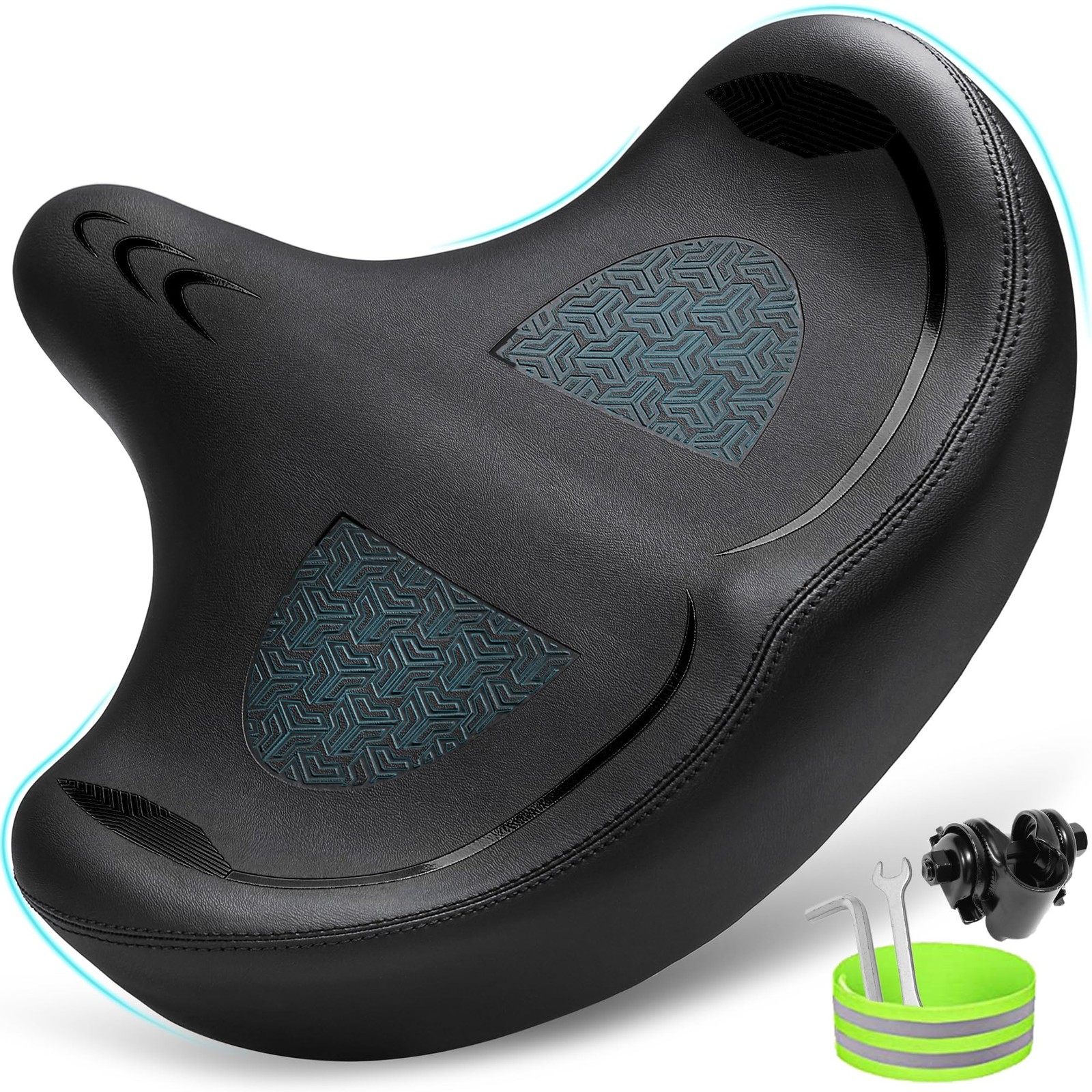 CDYWD Oversized Bike Seat for Men & Women Comfort, Extra Wide Bicycle Seat Cu…