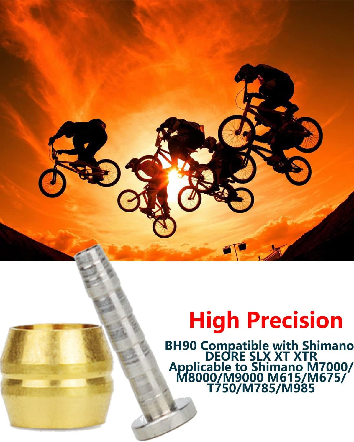 14 PCS BH90 Brake Olive and Barb – Brake Brass Olive and Steel Connecting Insert