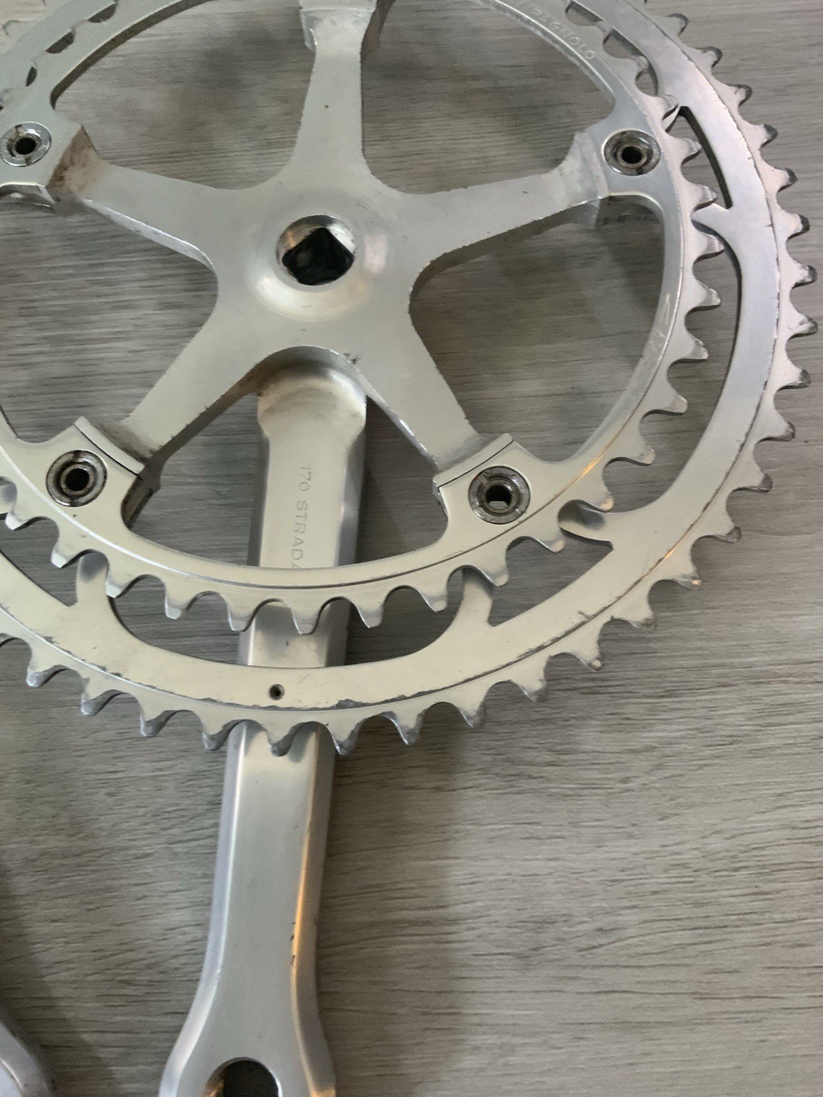 CAMPAGNOLO SUPER RECORD CRANKSET DOUBLE 53-42 TOOTH 170 MM ARMS RECORD CAPS