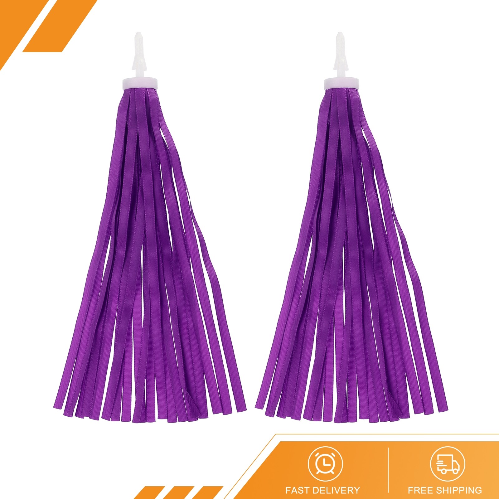 Bike Streamers Scooter Handlebar Tassels Grips Ribbon Purple New