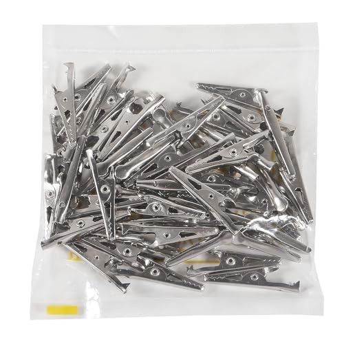 50Pcs 45mm Metal Alligator Clips 1.77 in Test Crocodile Clips Clamps Cable