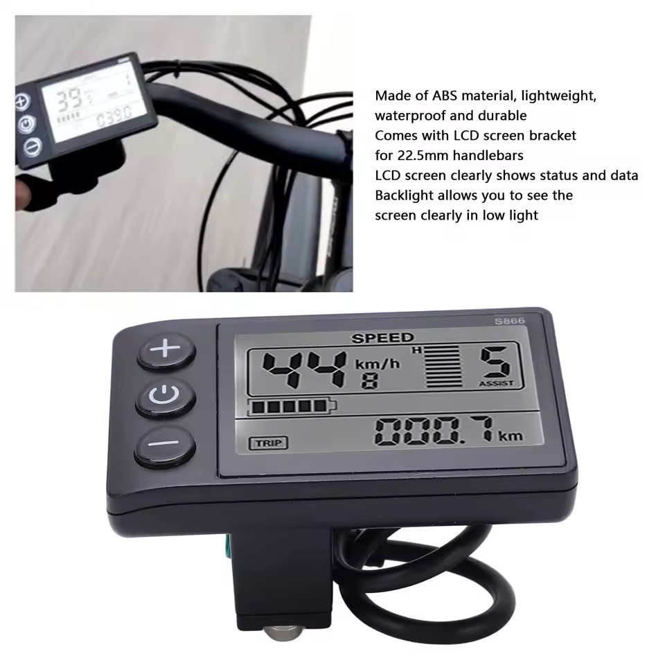 For E-Bike LCD Display 24V/36V/48V Display E-Bicycle MTB Part Electric Bike 2024