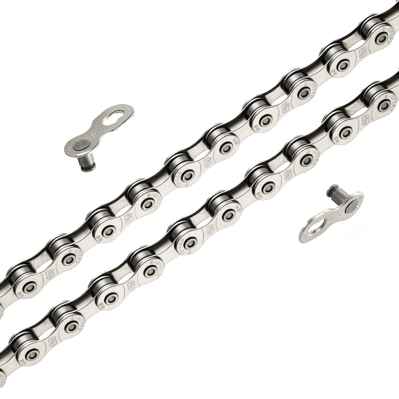 High-Strength E-Bike Chain Replacement, 136 Links, 6/7/8 Speed, Quick-Release Li