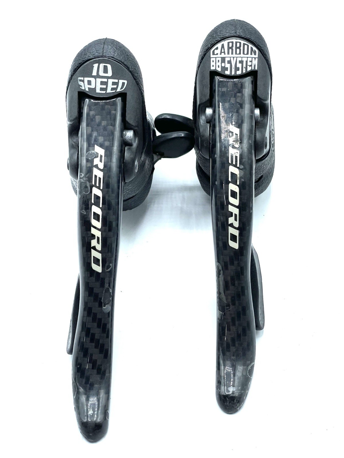 Campagnolo Record 10 Speed Carbon Fiber Shifters Road Bike Made In Italy