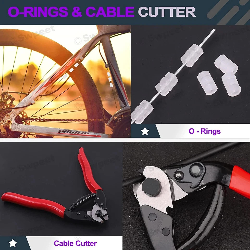 83Pcs Stainless Steel Bike Cable Cutter and Brake Cable Housing Shift Cable Hous