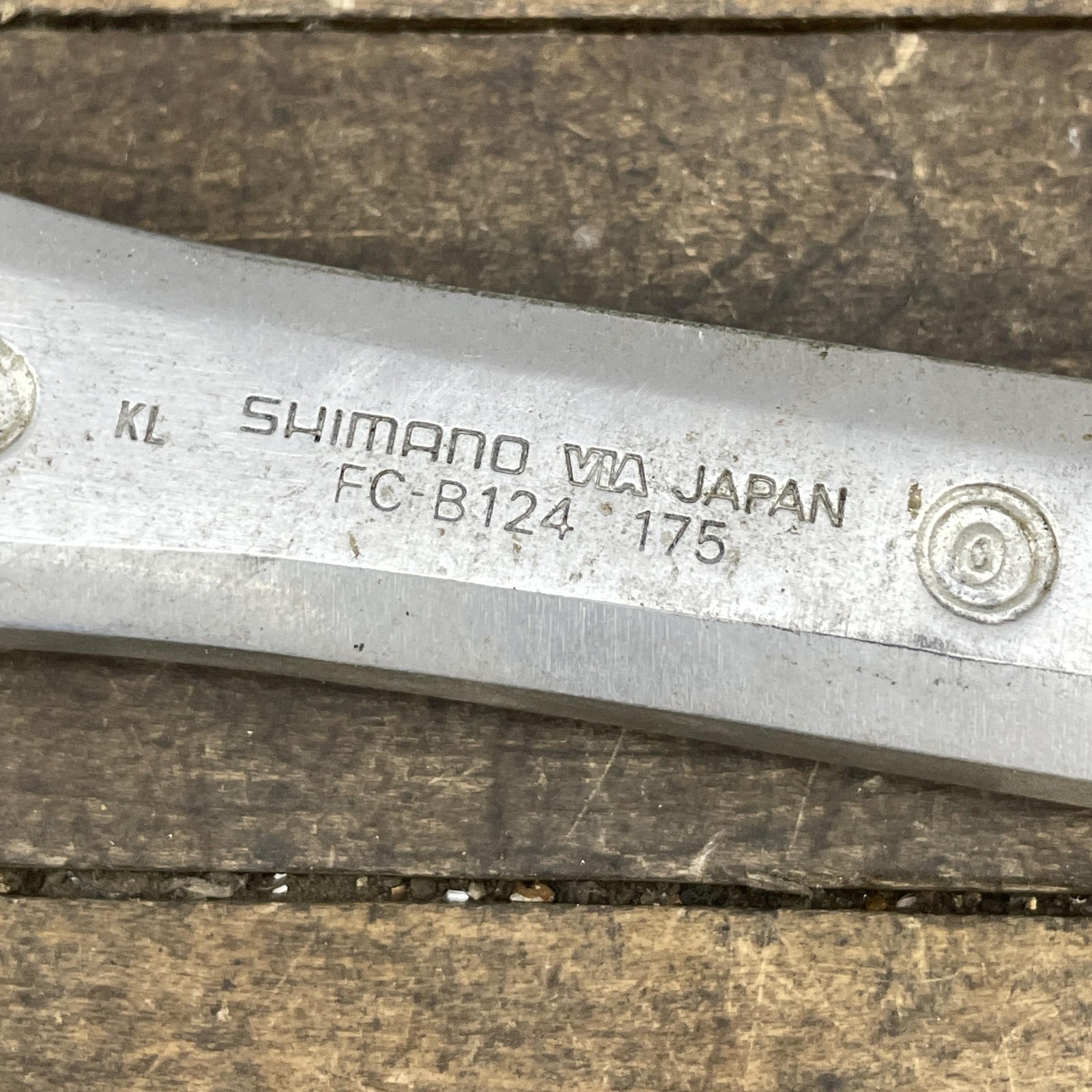 Vintage Shimano FC-B124 Crank Arms 175mm Square Taper 110 BCD Made in Japan