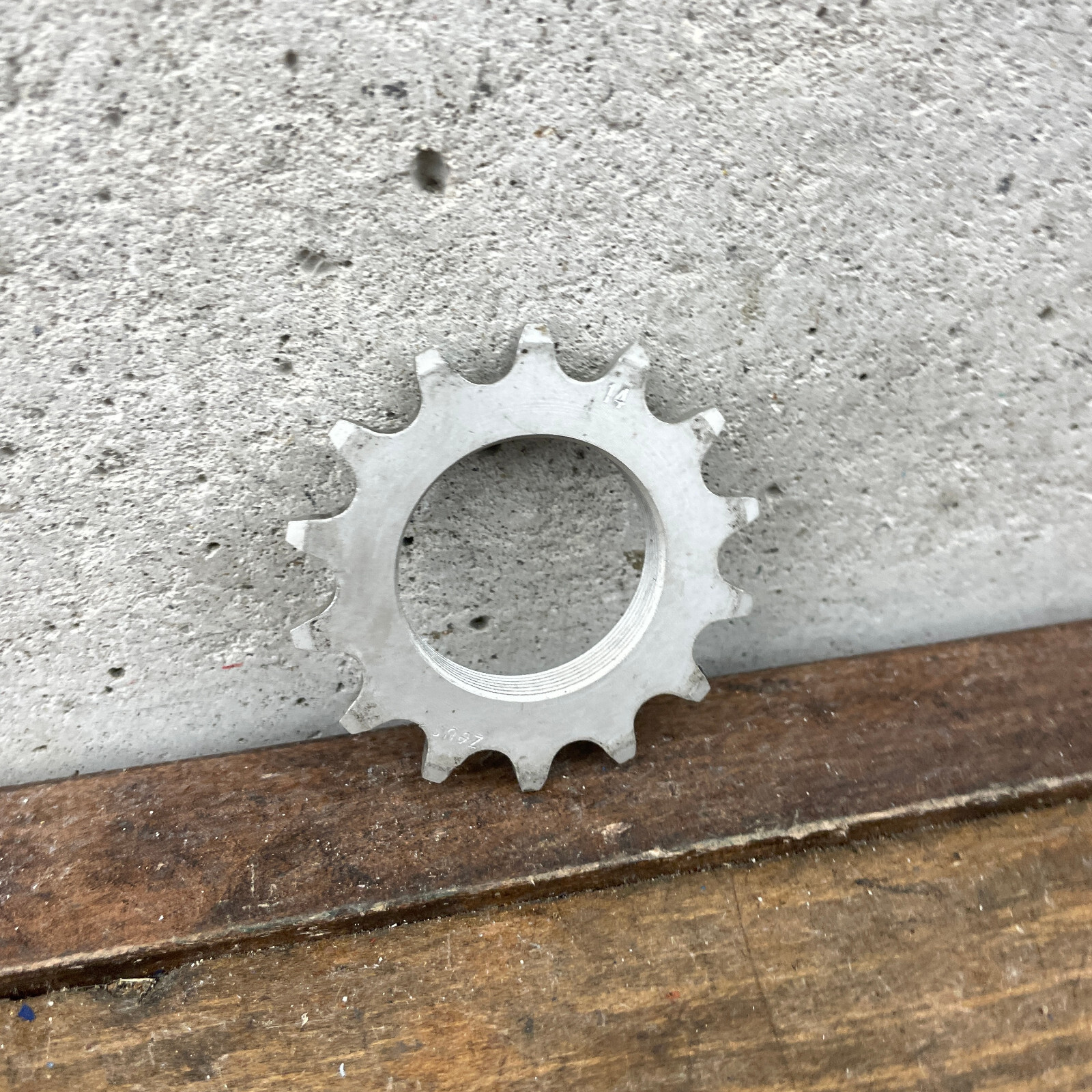 Vintage Alloy Track Cog 14 Tooth Aluminum English Threaded Fixie Single Eroica