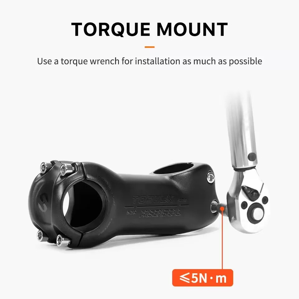 TOSEEK K04 Black Matte Carbon Fibre Stem MTB Bike Road Mountain Bicycle Stem 31.