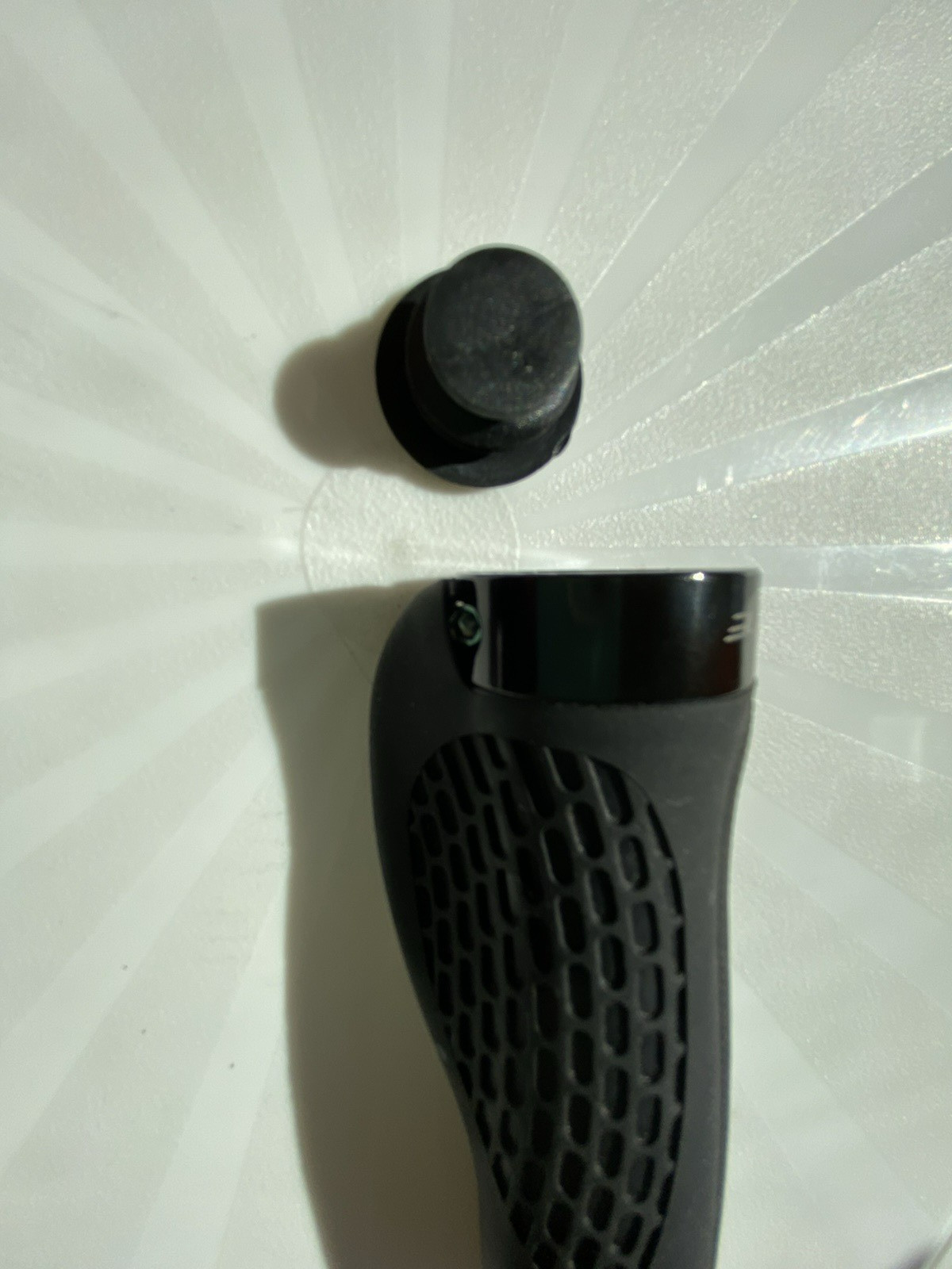 Pack of 2 Ergonomic Bike Grip Handles, Black With End Caps, Durable & Quality.