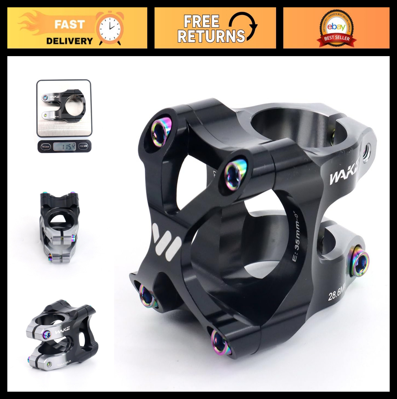 35mm MTB Stem – 35mm Clamp for Mountain Bike, e-MTB, Downhill, Gravel Riding