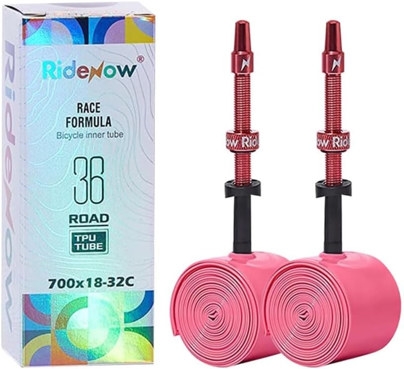 2 Pack Ridenow TPU Inner Tube 700C x 18-32C Lightweight for Road Bike 65mm