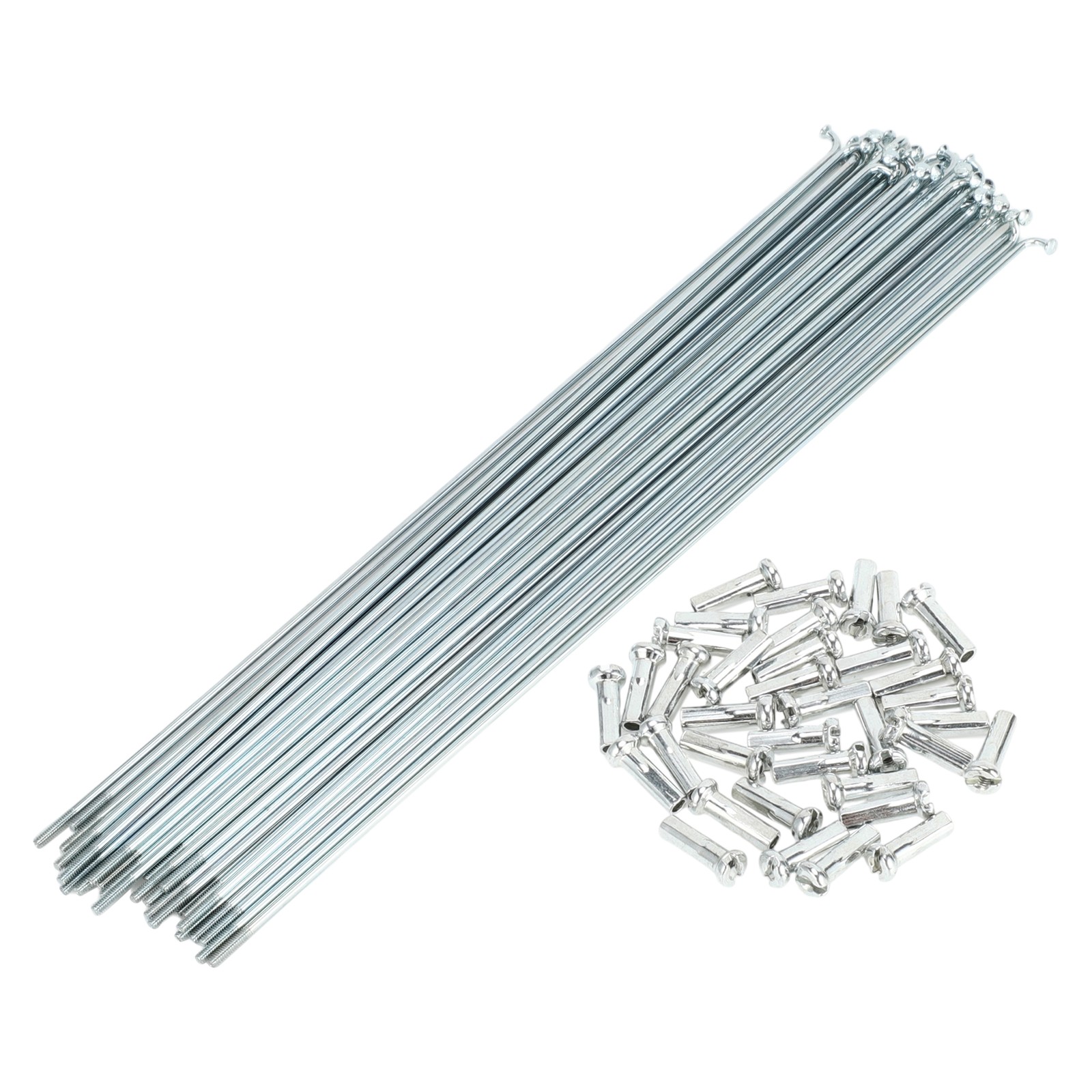 1 set 14G 231mm length bicycle spokes nipple galvanized carbon steel