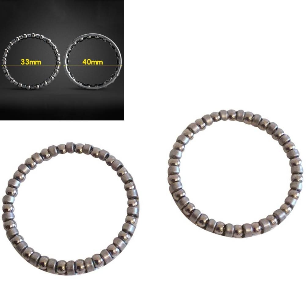 2Pcs 5/32 Bicycle Headset Caged Ball Bearing Set For MTB Bike Cycling 20 Balls