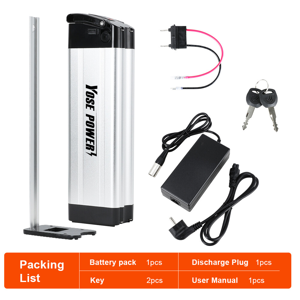 48V10.4Ah Lithium Battery SilverFish Ebike Battery for Max 750W Electric Bicycle