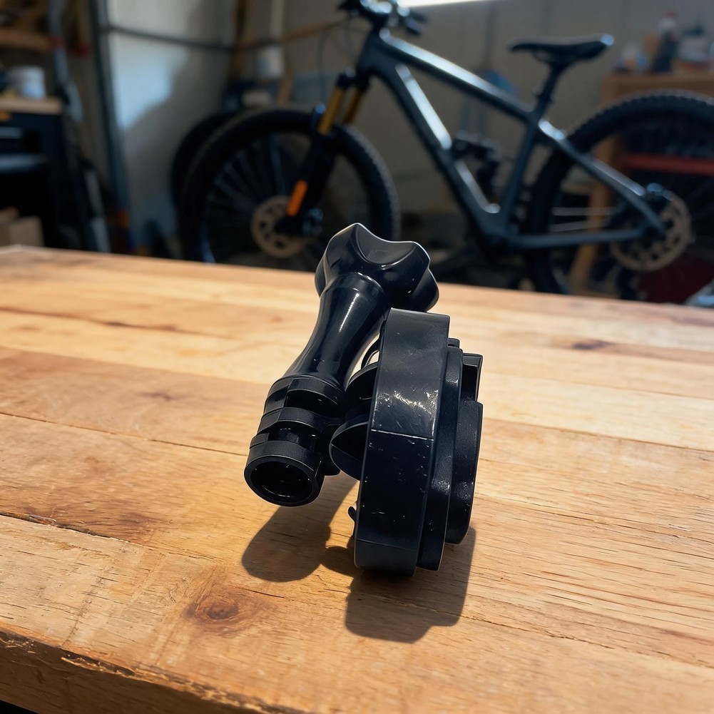 Lightweight Bike Computer Mount Adapter for Action Cam 50g Black Plastic