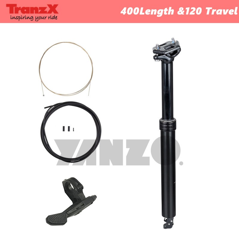 TranzX 30.9 Dropper Post Seatpost 400mm length 120mm travel Remote Lever