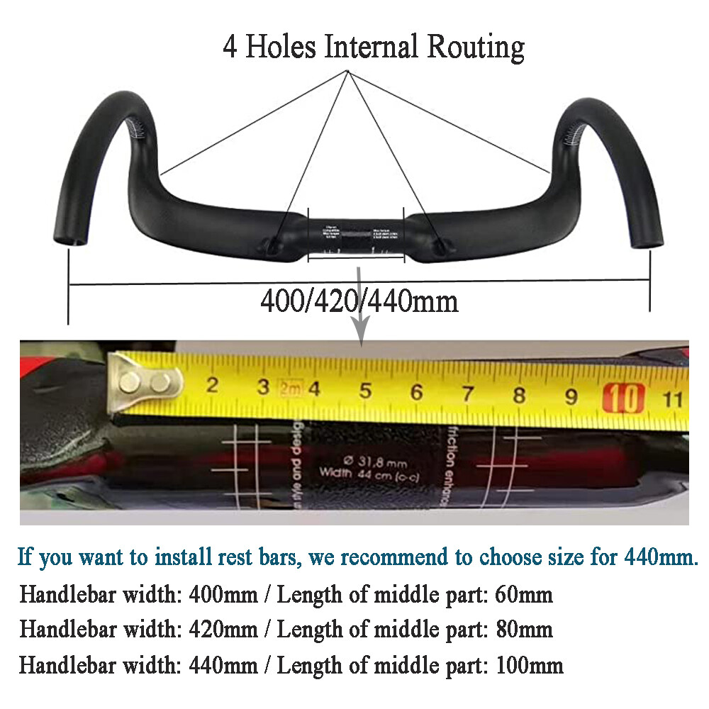 RXL SL Carbon Road Bike Handlebar 31.8mm Bent Drop Bars for Cycling 400 420 440