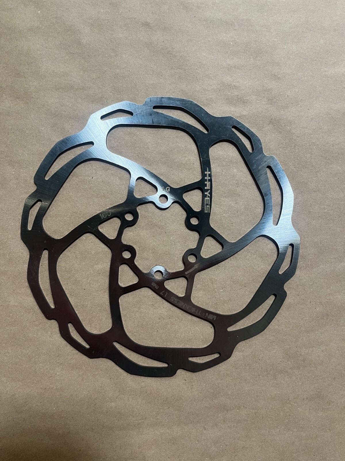 Hayes D-Series Disc Brake Rotor – 160mm, 6-Bolt, Silver