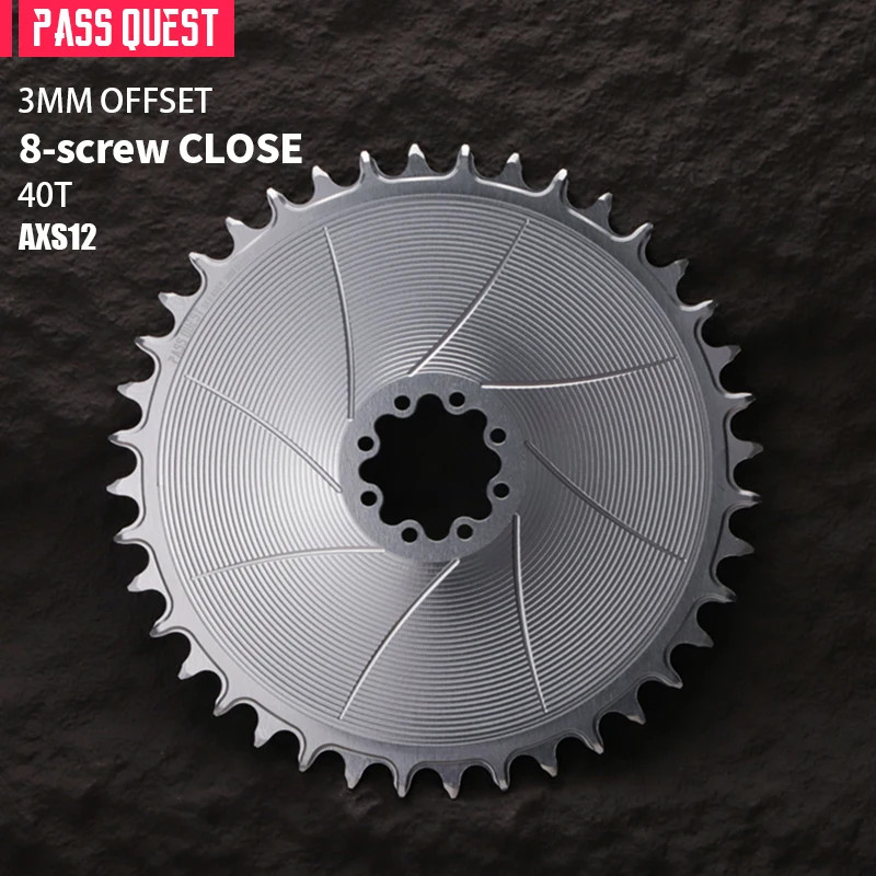 Round Narrow Wide Chainring 3mm Offest Direct Mount Crank Gravel Bike AXS 40-56T