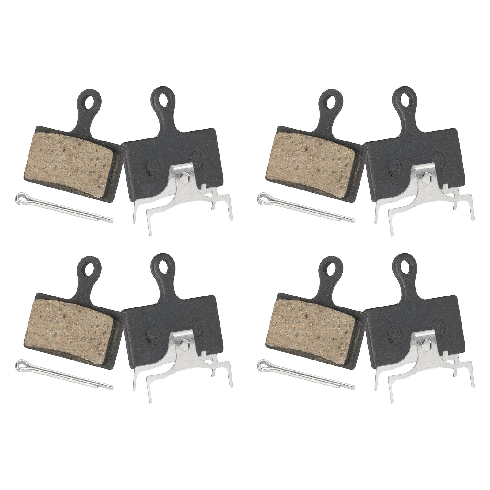 4set Disc Brake Pad 1.26″ x 0.65″ Bike Brake Pad with Spring and Pin, Black