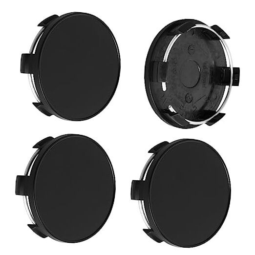 TMS 2.7Inch 68MM Wheel Center Caps for Outer 68.5MM , Inner 65.0MM Matte Black